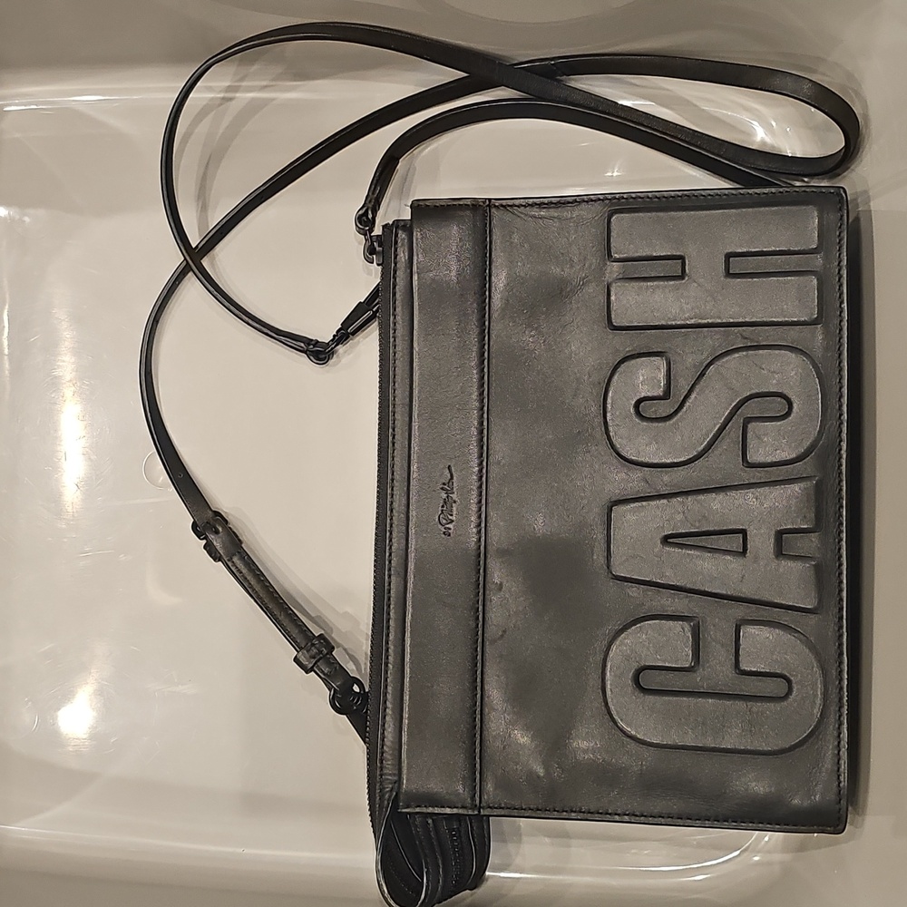 3.1 PHILLIP LIM black CASH ONLY leather purse